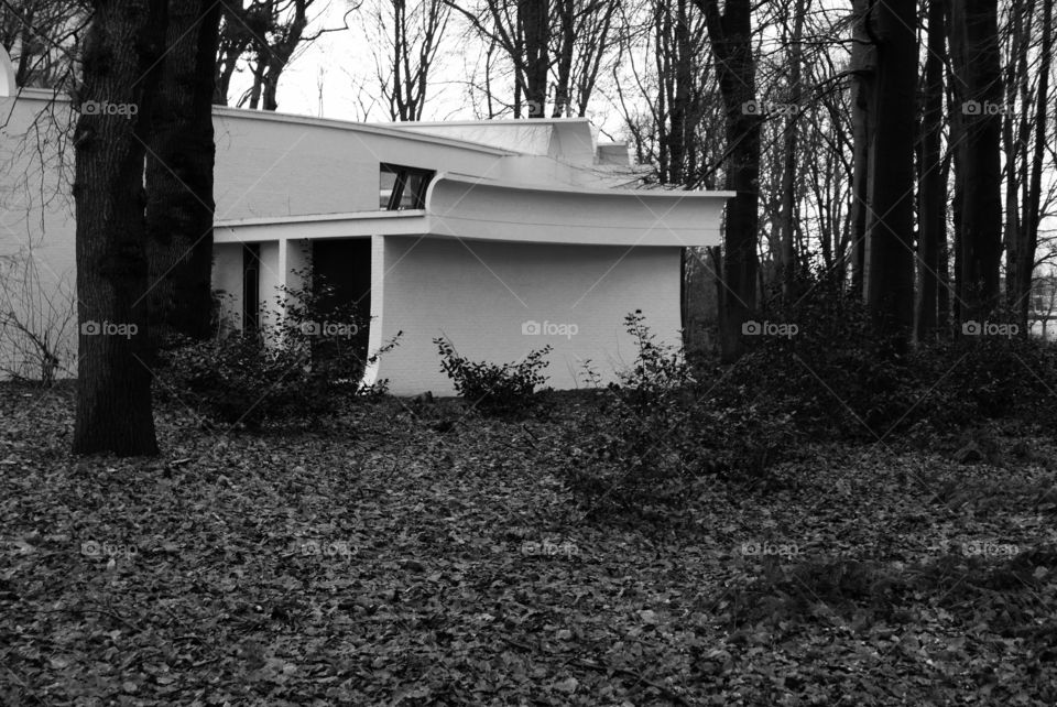 Modern building in Middelheimpark