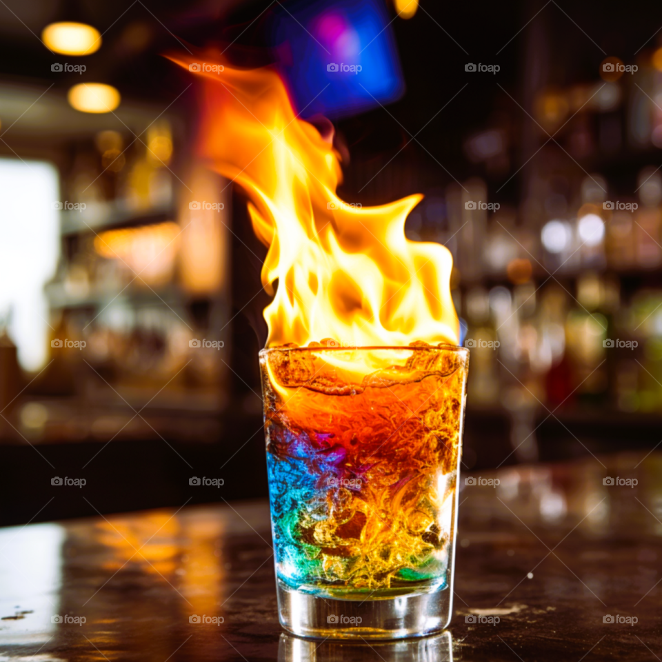 flaming B-52 on the rocks 1