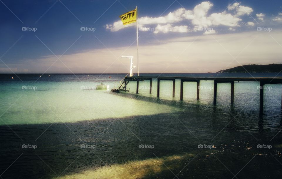 Beach. Jetty