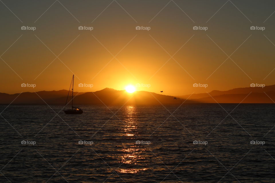 Sunset, Dawn, Water, Sea, Sun