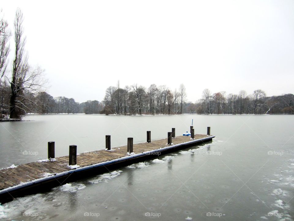 Frozen lake