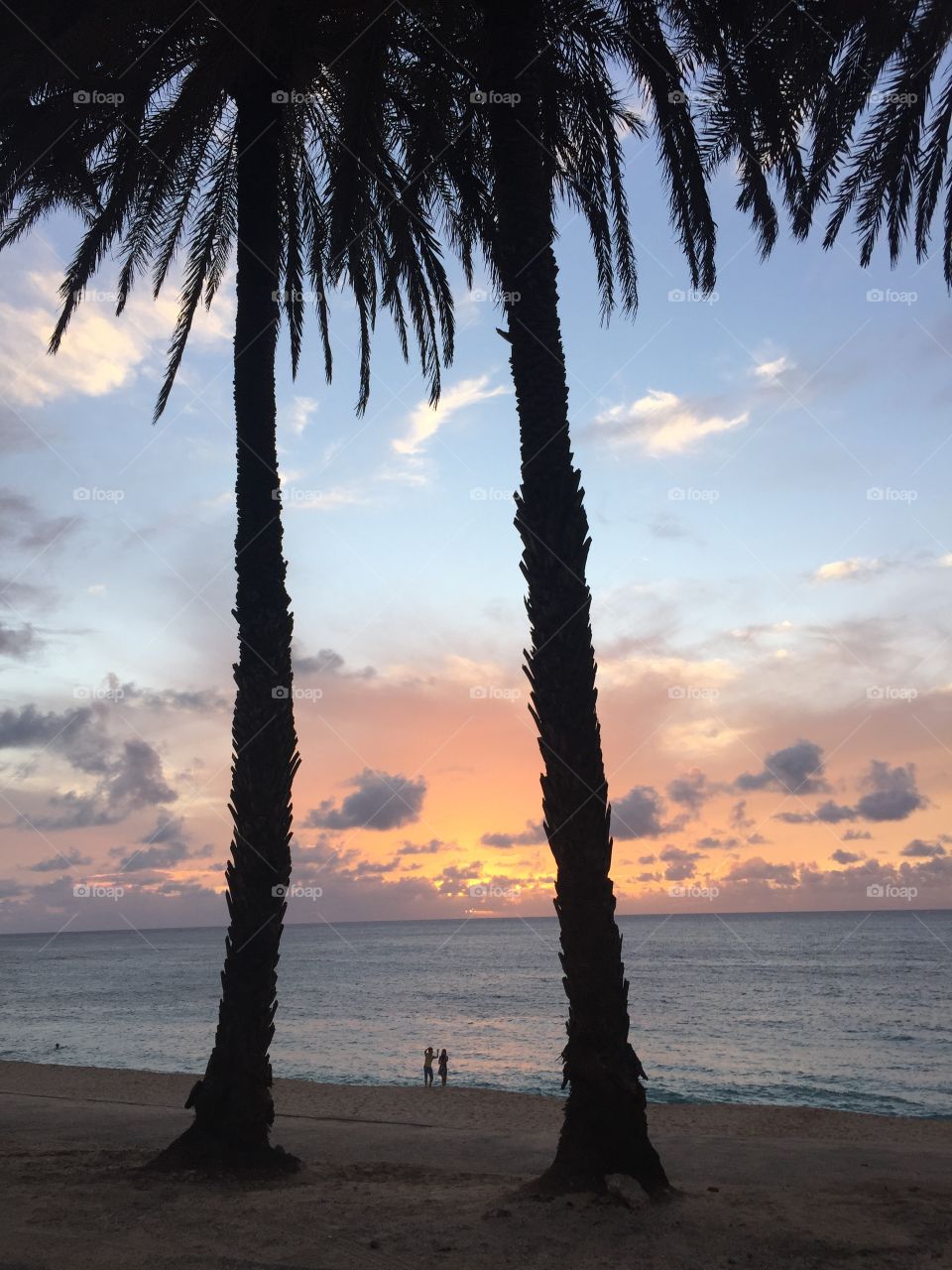 View of sea during sunset