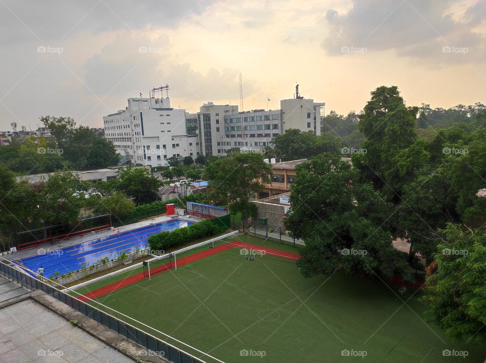 Swimming Pool in front of the house