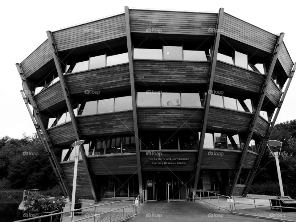 black and white architecture. modern architecture in England