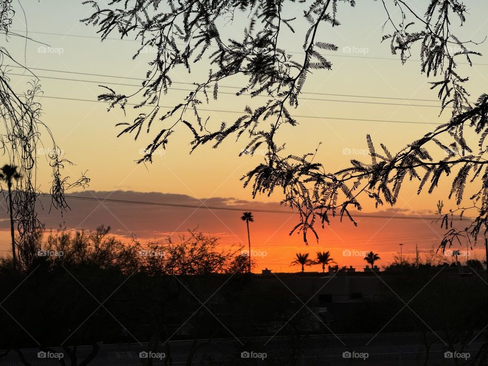 Orange and purple sunset