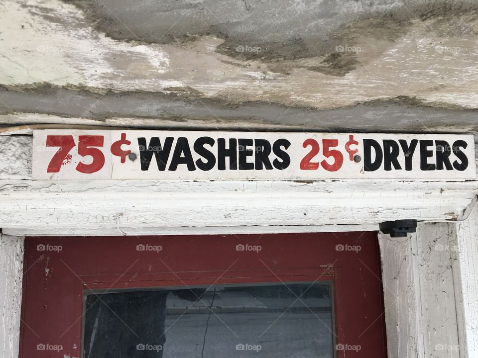 Washer Dryer Sign