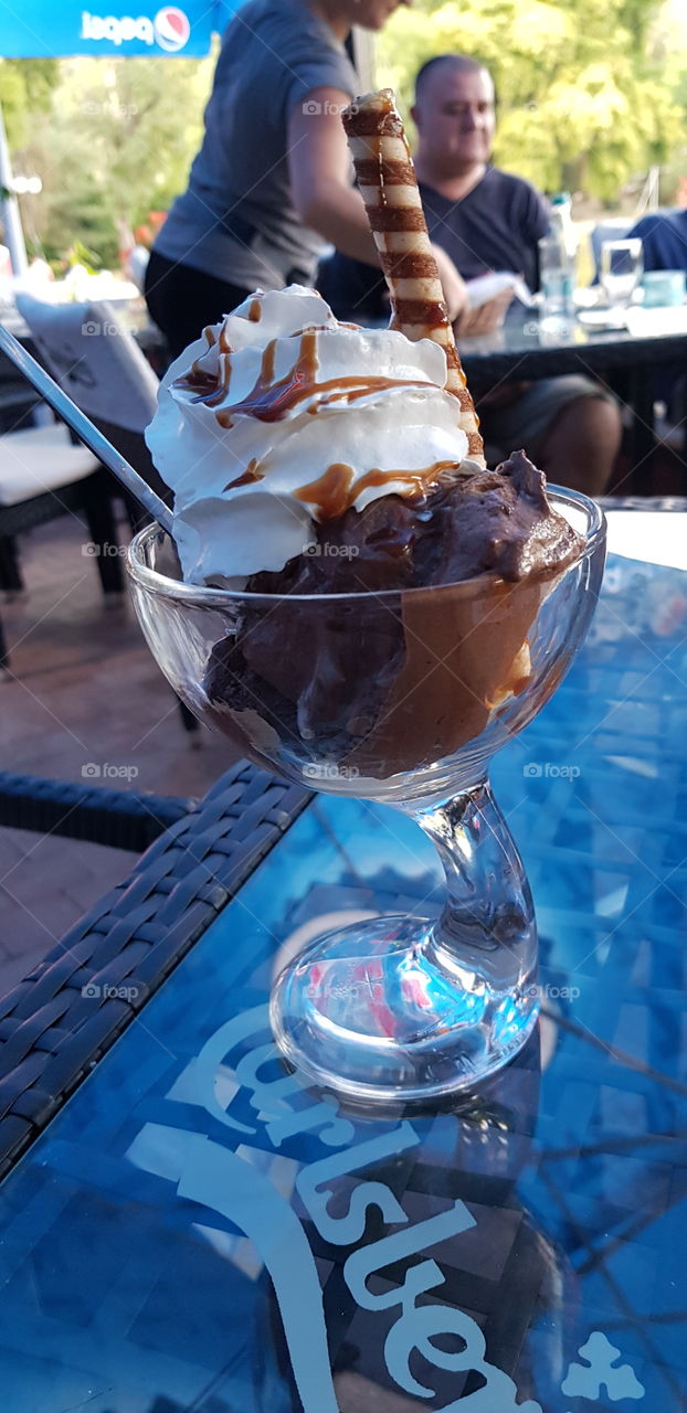 Icecream cup caramel