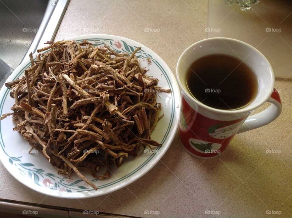 Chicory roots and drink