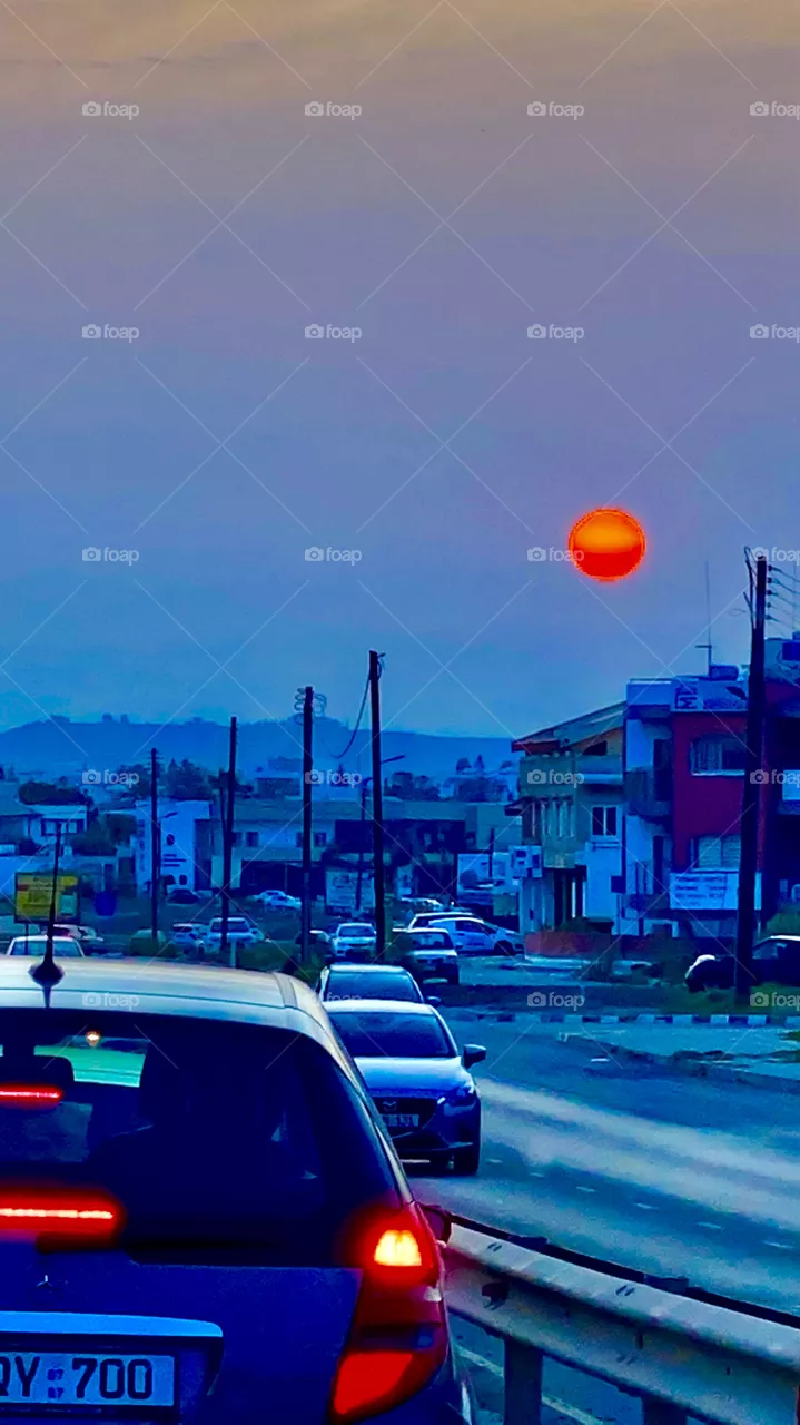 Sunset in Downtown Cyprus Nicosia 