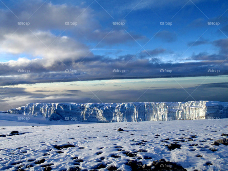 Mt. Kilimanjaro summit glaciers