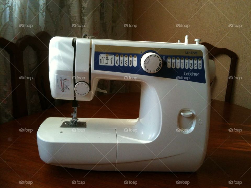 Sewing- sewing machine- stitch- fabric - sew- thread- indoors - crafts- 