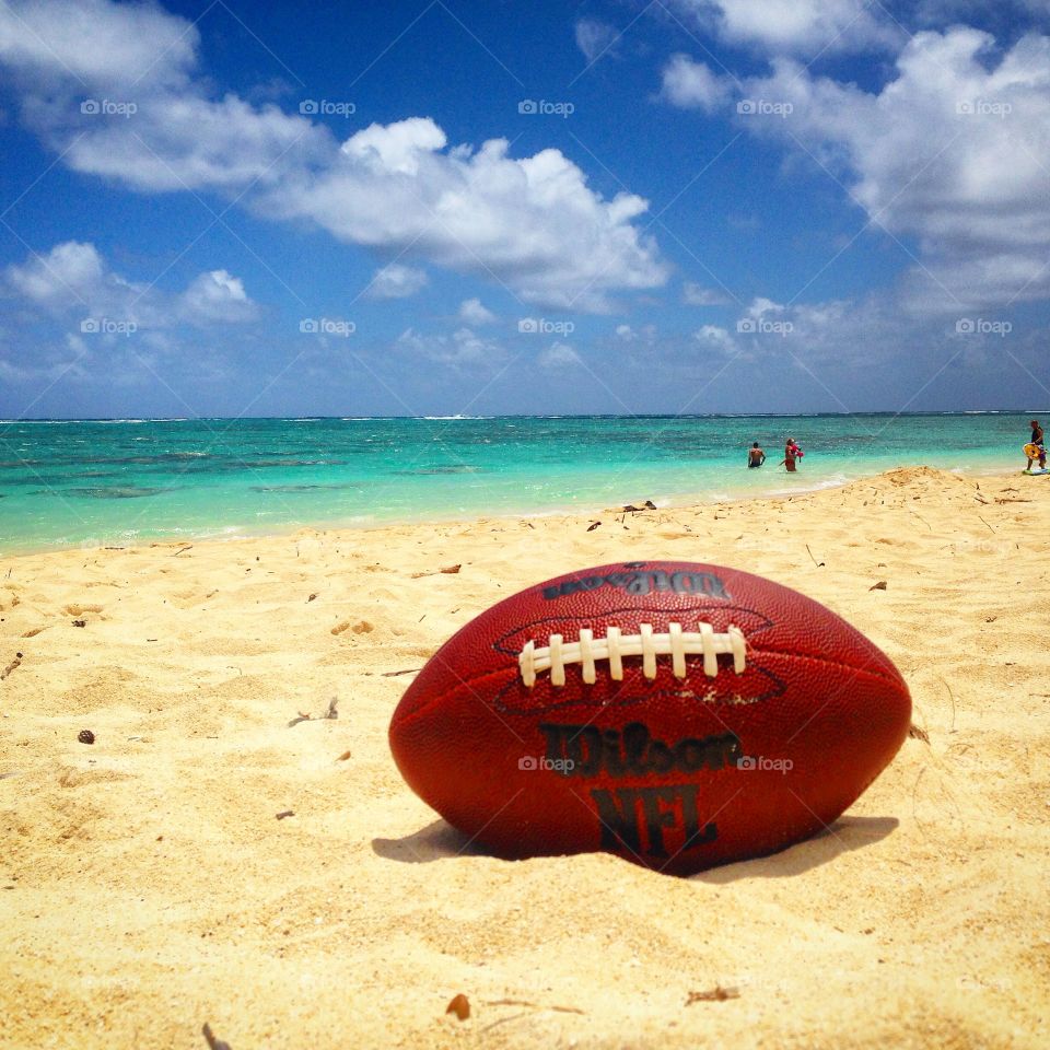 A Football and Lanikai Beach