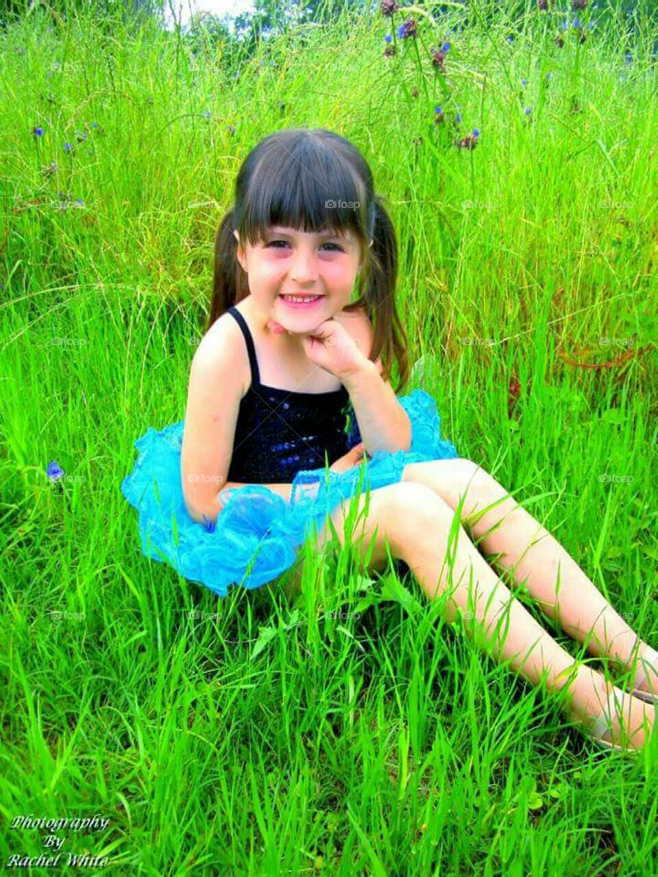 Portrait of a little girl in her tutu