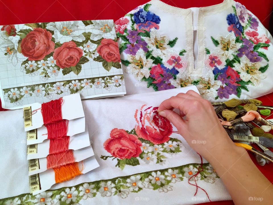 Hand embroidery as a therapeutic hobby. I’ve been embroidering for over 20 years. It makes me happier, relaxed and full of energy. It gives me confidence. It is inspirational. It’s easy, just feel yourself and create.