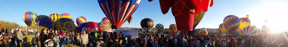 Reno Hot Air Balloon Festival. Taken at sunrise for the big launch of the balloons in 2014.