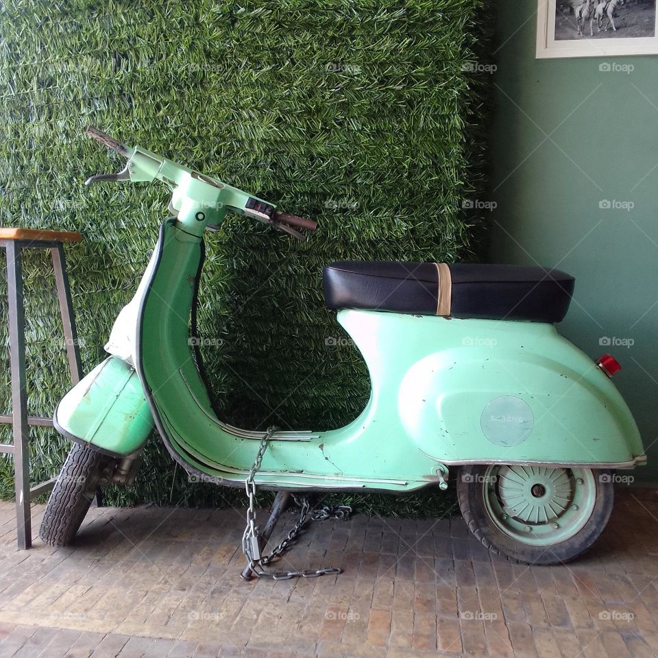 pastel color, mint green, nice green motocycle