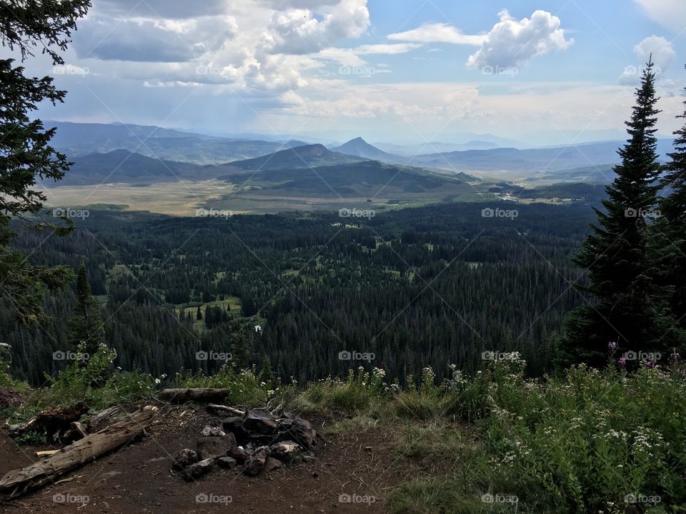 Rabbit ears. Routt national forest. Campfire. 