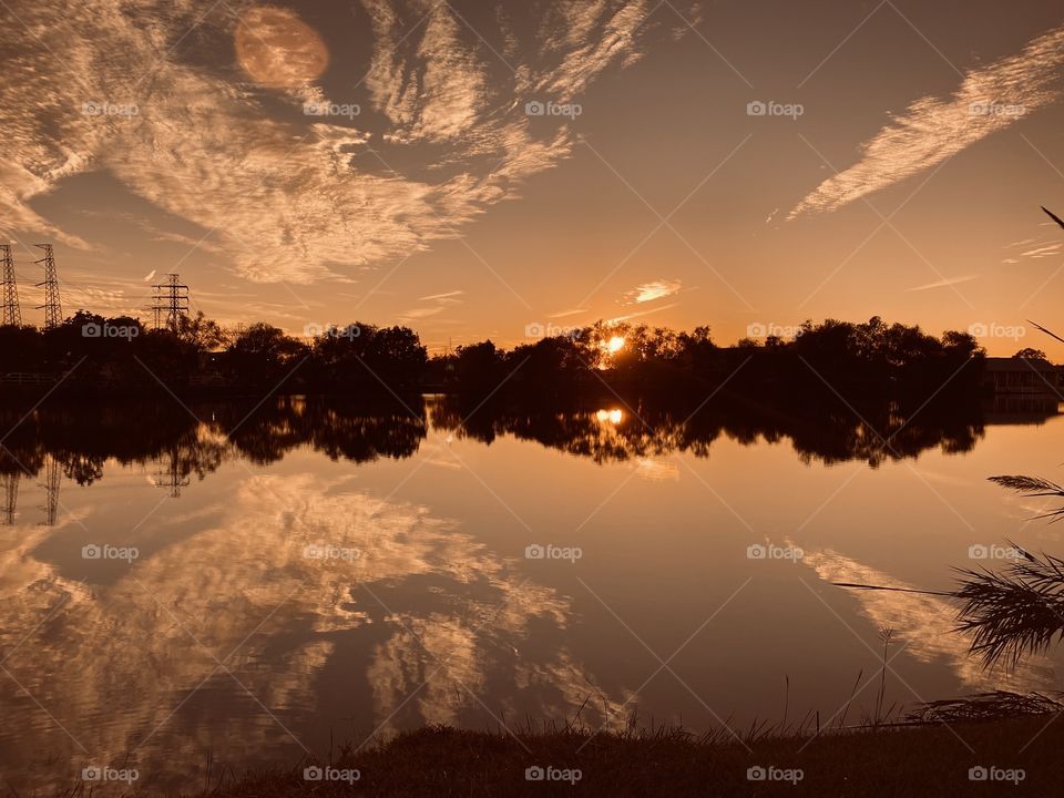 Sunset’s Beauty is being captivated by High Clouds with all the Gorgeous colours, Refection of the sun in unusual patterns. 