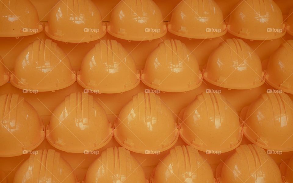 yellow safety helmets