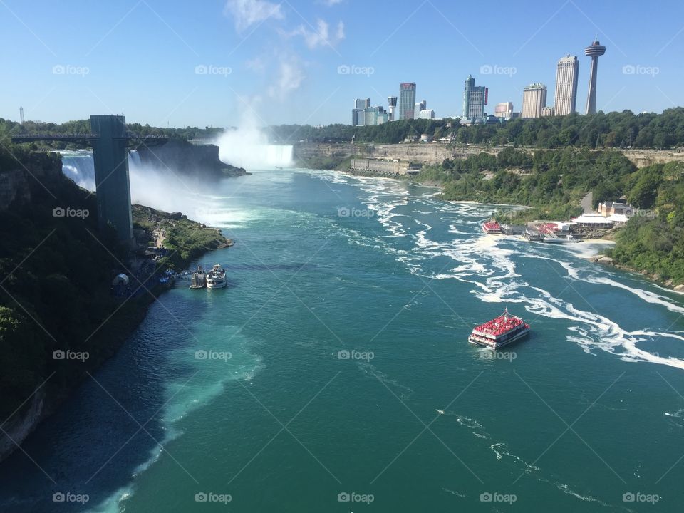 Picture was taken on the bridge in between US and Canada in Niagara Falls