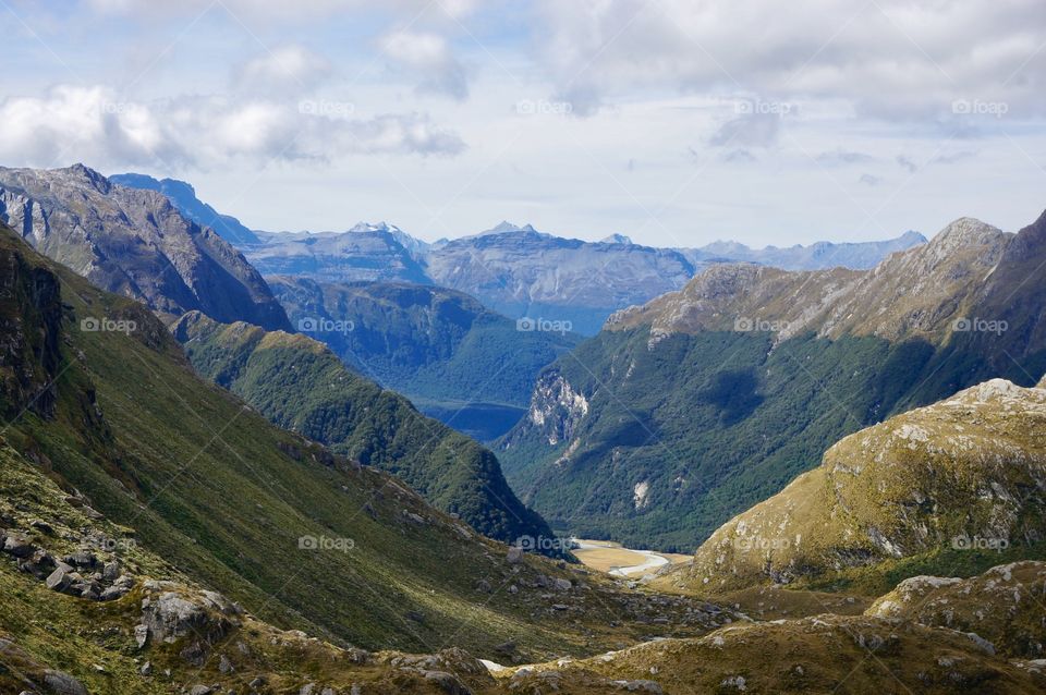 New Zealand, nature, mountains, Routeburn Track, valley 