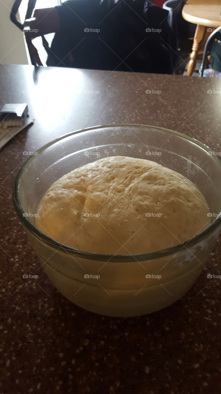 rising bread dough