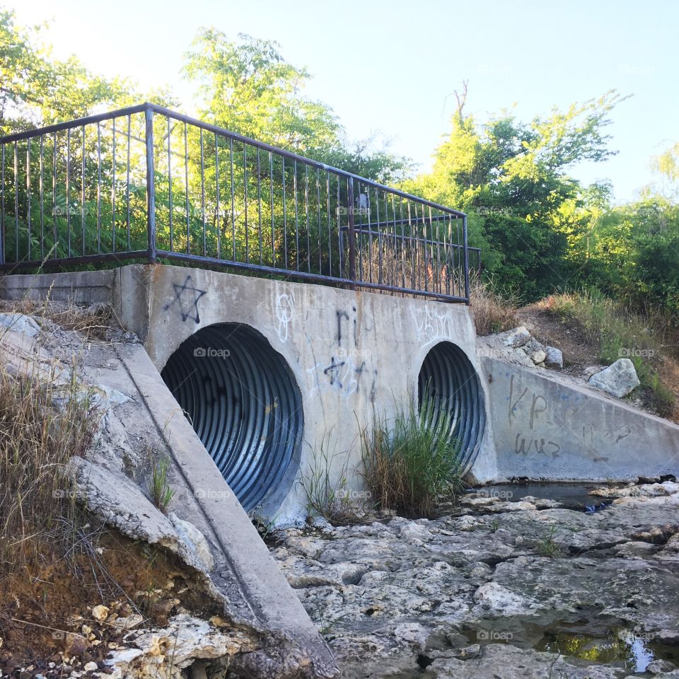 Old culverts in Cleburne, Texas.