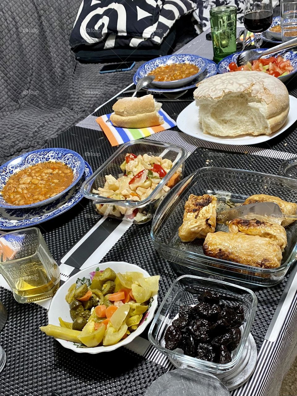 Bulgarian food on the table 