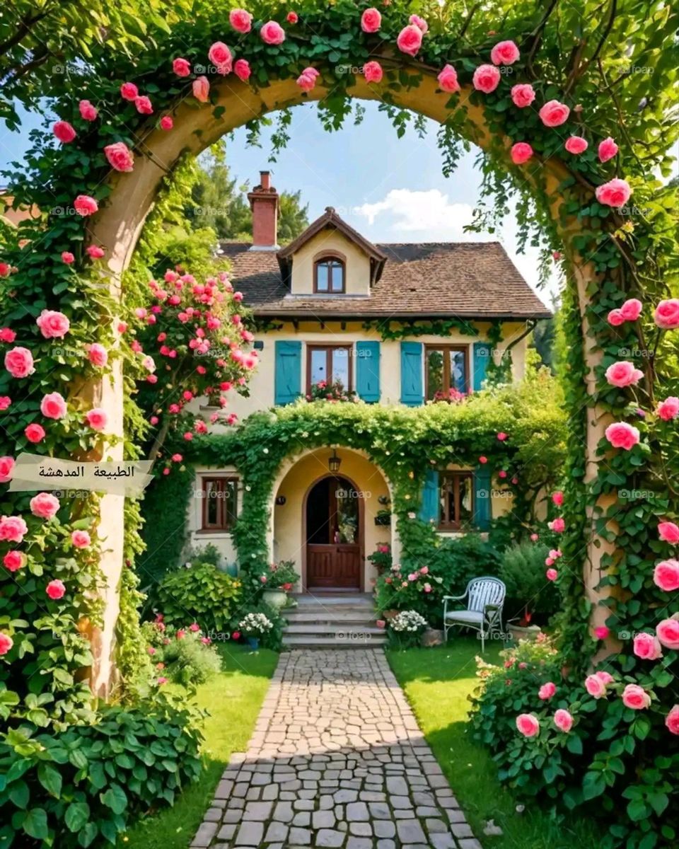 Glory be to God, the magnificent and picturesque view and the natural green trees are a view that is nothing more wonderful than it