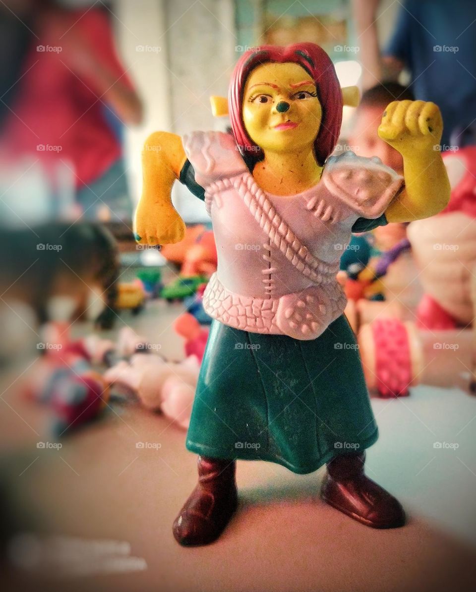 rsrsr boneca pequena Fiona do filme Sherek 3 animação para crianças foto tirada e editada por mim