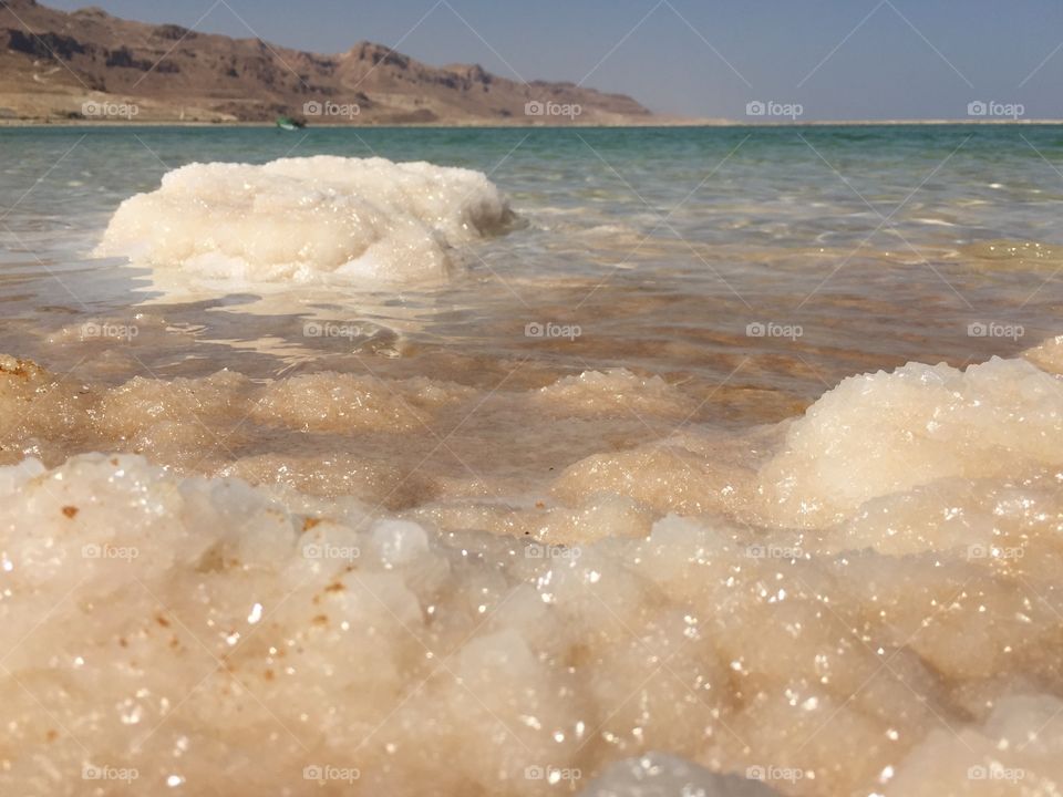 Salt in Dead Sea 