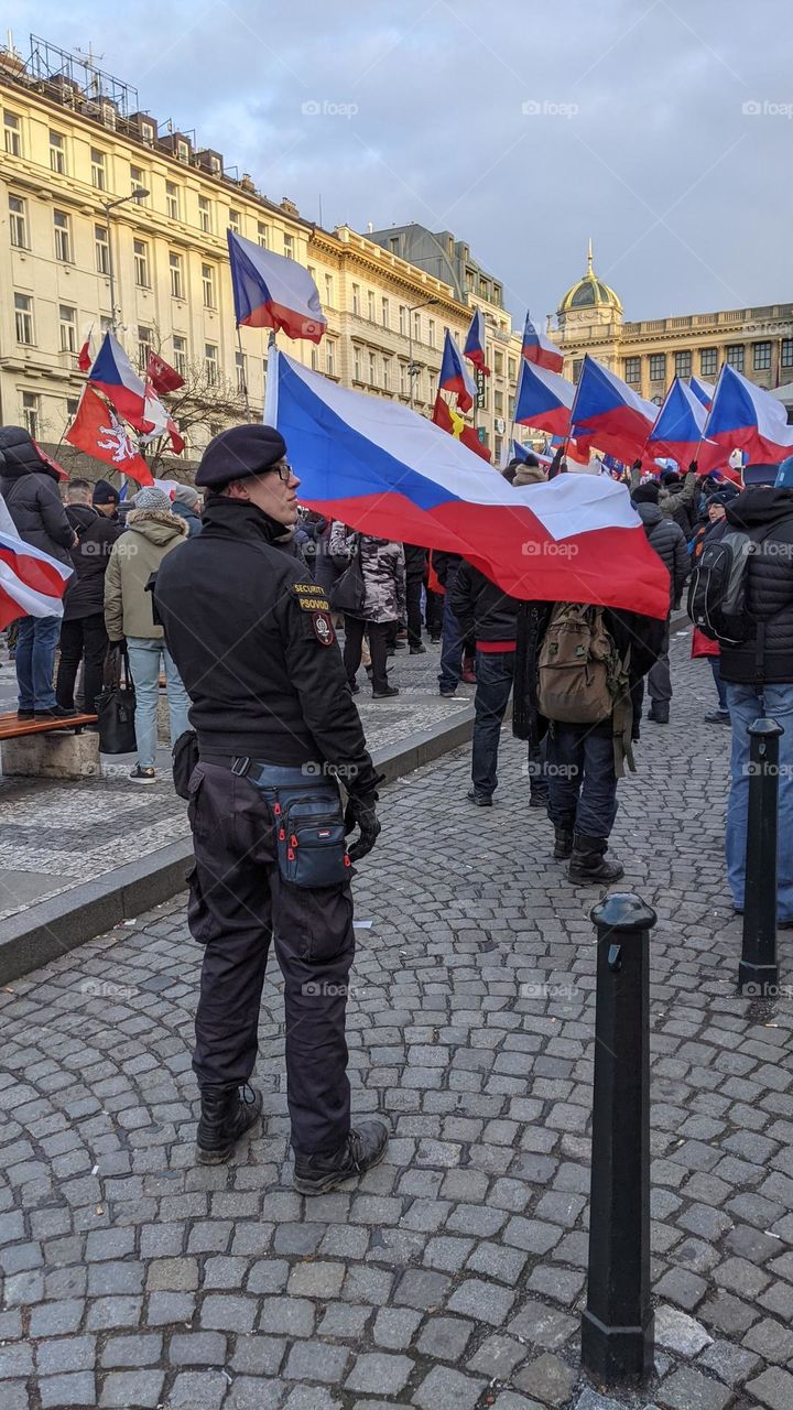 Demonstration in Prague.