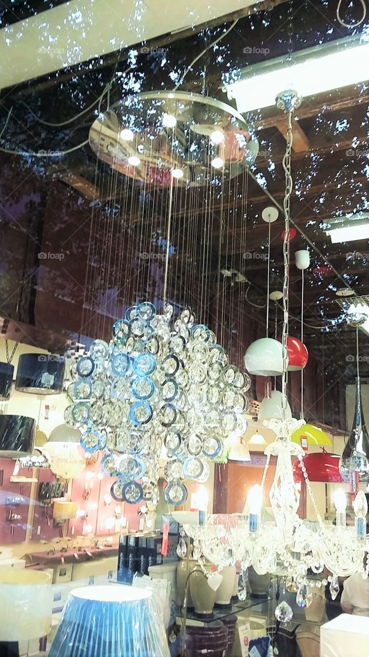 Lights Display in shop window