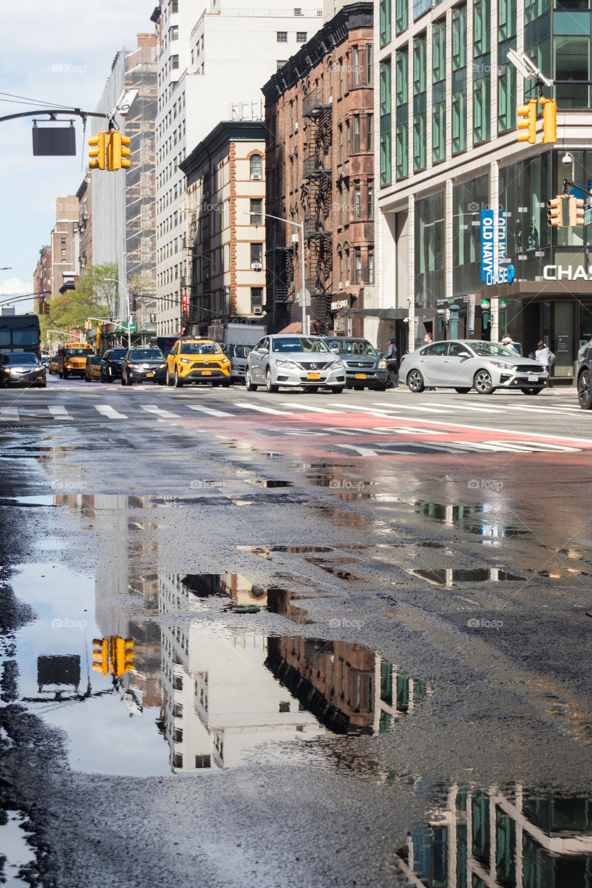 Spring Rain in the City