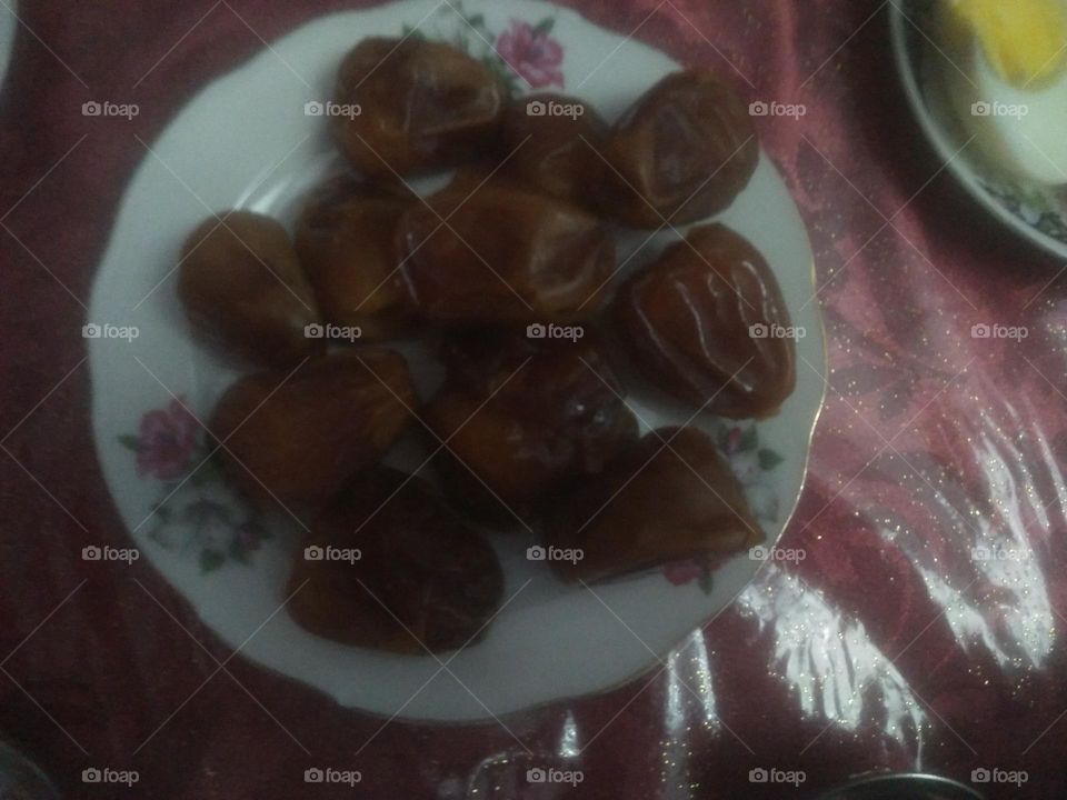 Plate full of dates