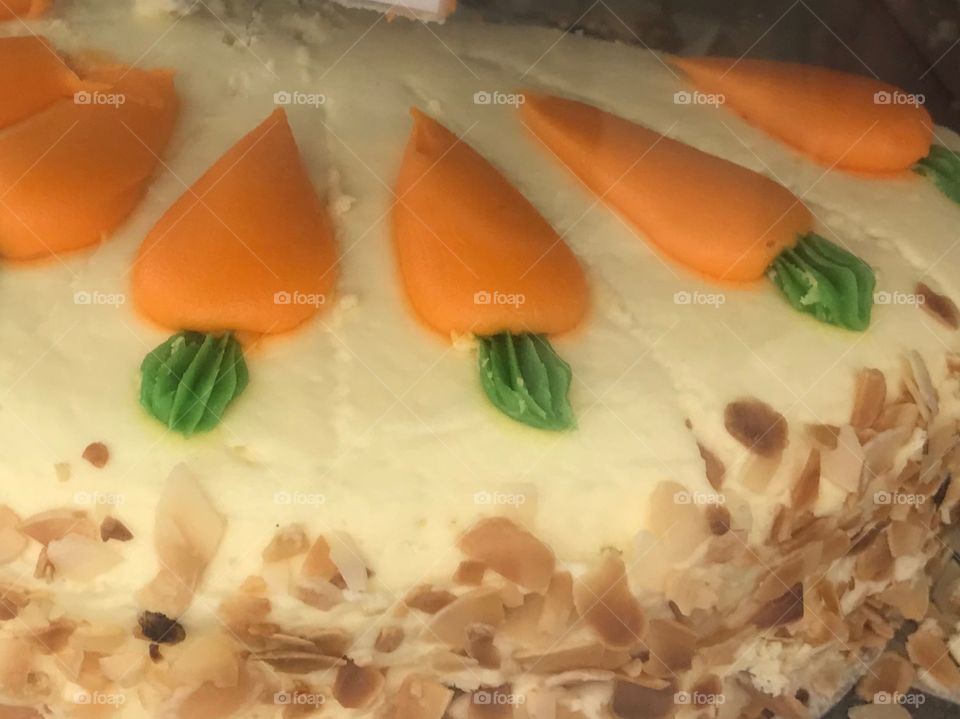 Homemade Carrot cake-close up