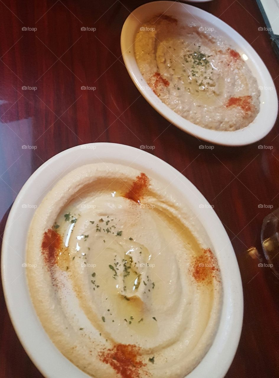 Hummus and baba ganoush