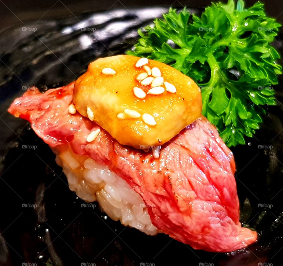 Sushi: Wagyu with Foie gras