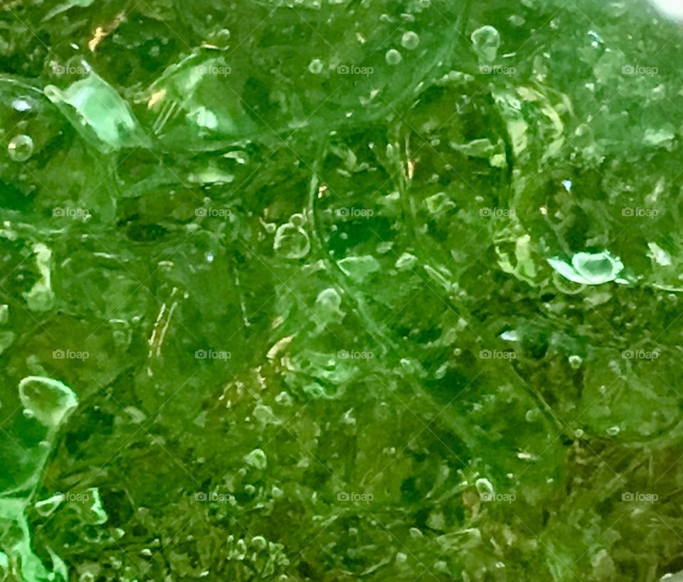 Green gel homemade slime
