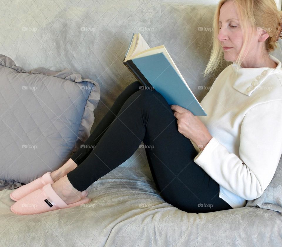 Mother reading a book