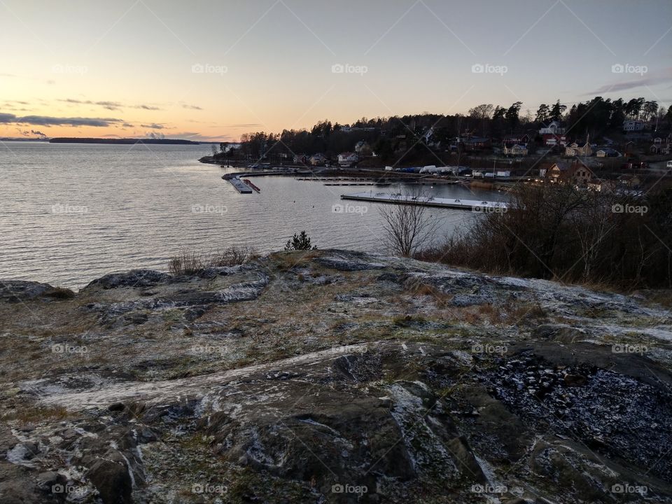 Kolmården, Bråviken, sunset view, Sweden
