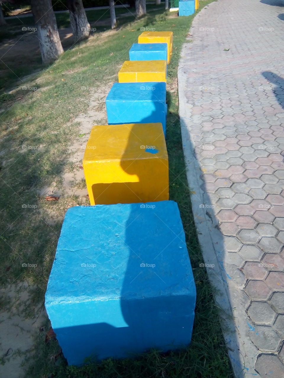 beautiful sitting seats in a garden.