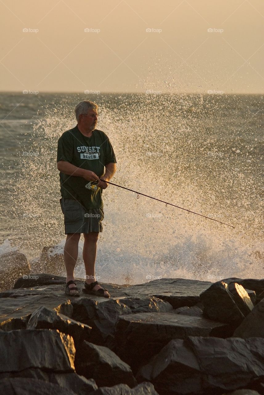 Fishing off the jetty