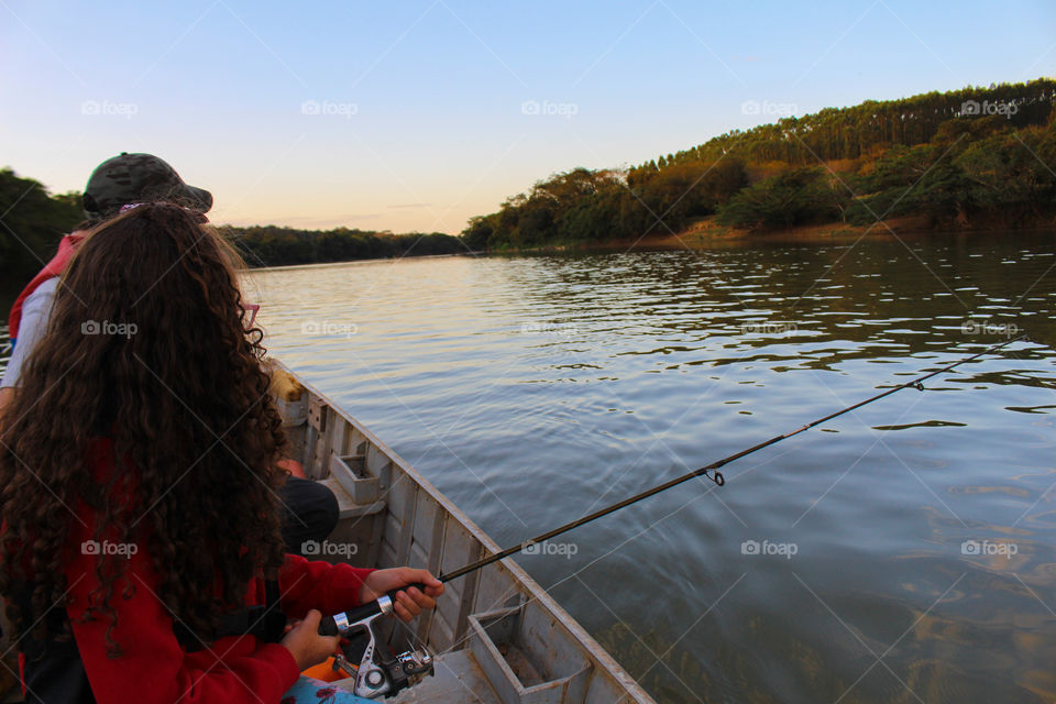 Great weather for fishing at sunset