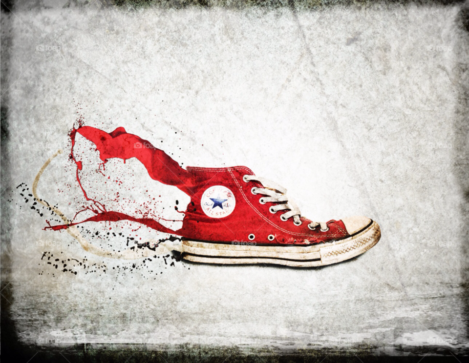 cool converse shoe paint by ZakPollard