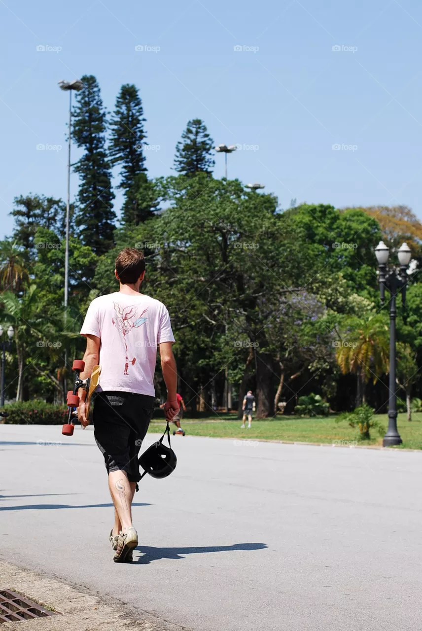 Brazilian skater at Museu do Ipiranga, Sao Paulo, Brazil.