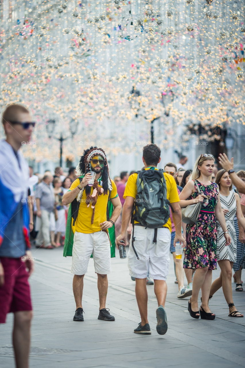 Nikolskaya street, Moscow during the FIFA 2018 in Russia