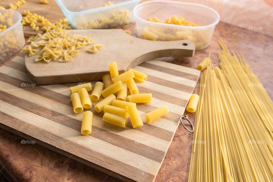 Different types of pasta