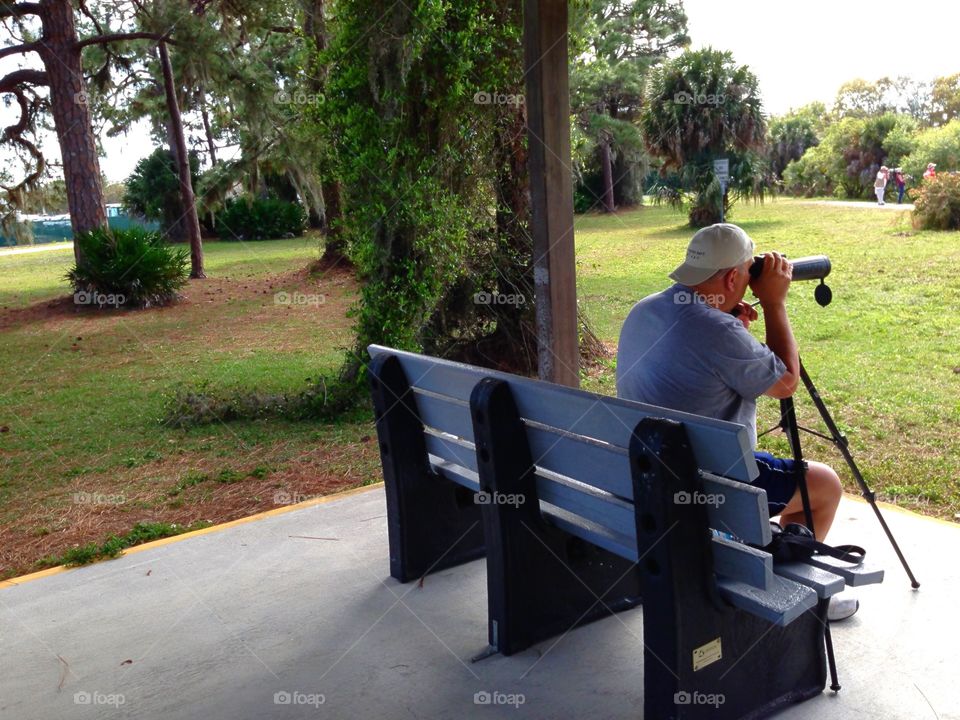 Photographer enjoying a relaxing day in the park.