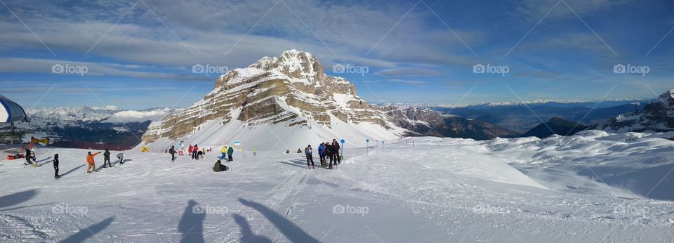 sunny scene in the Alps